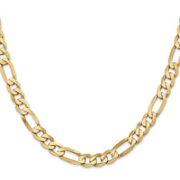 10K 7.5mm Flat Figaro Chain-10FG200-24