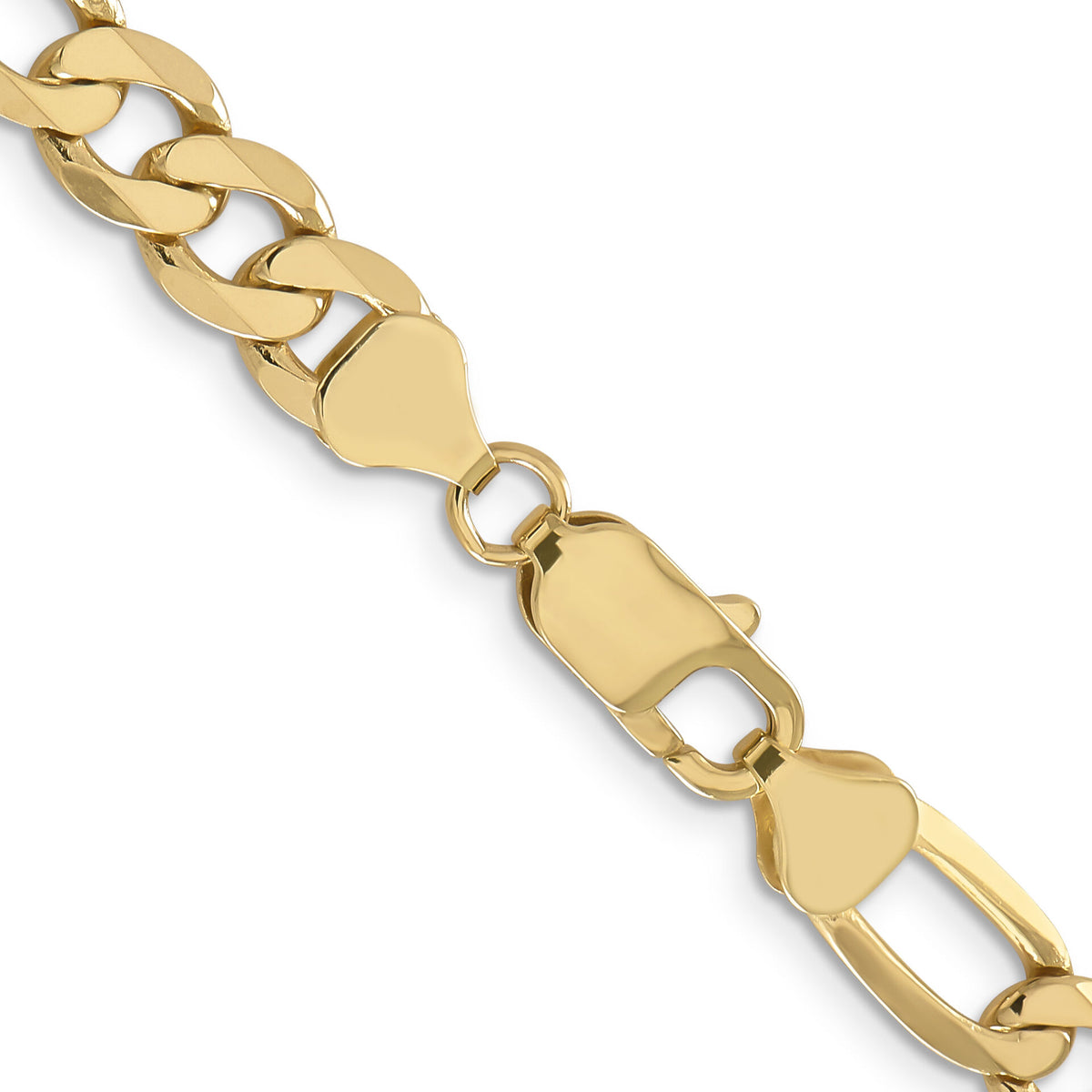 10K 7.5mm Flat Figaro Chain-10FG200-24