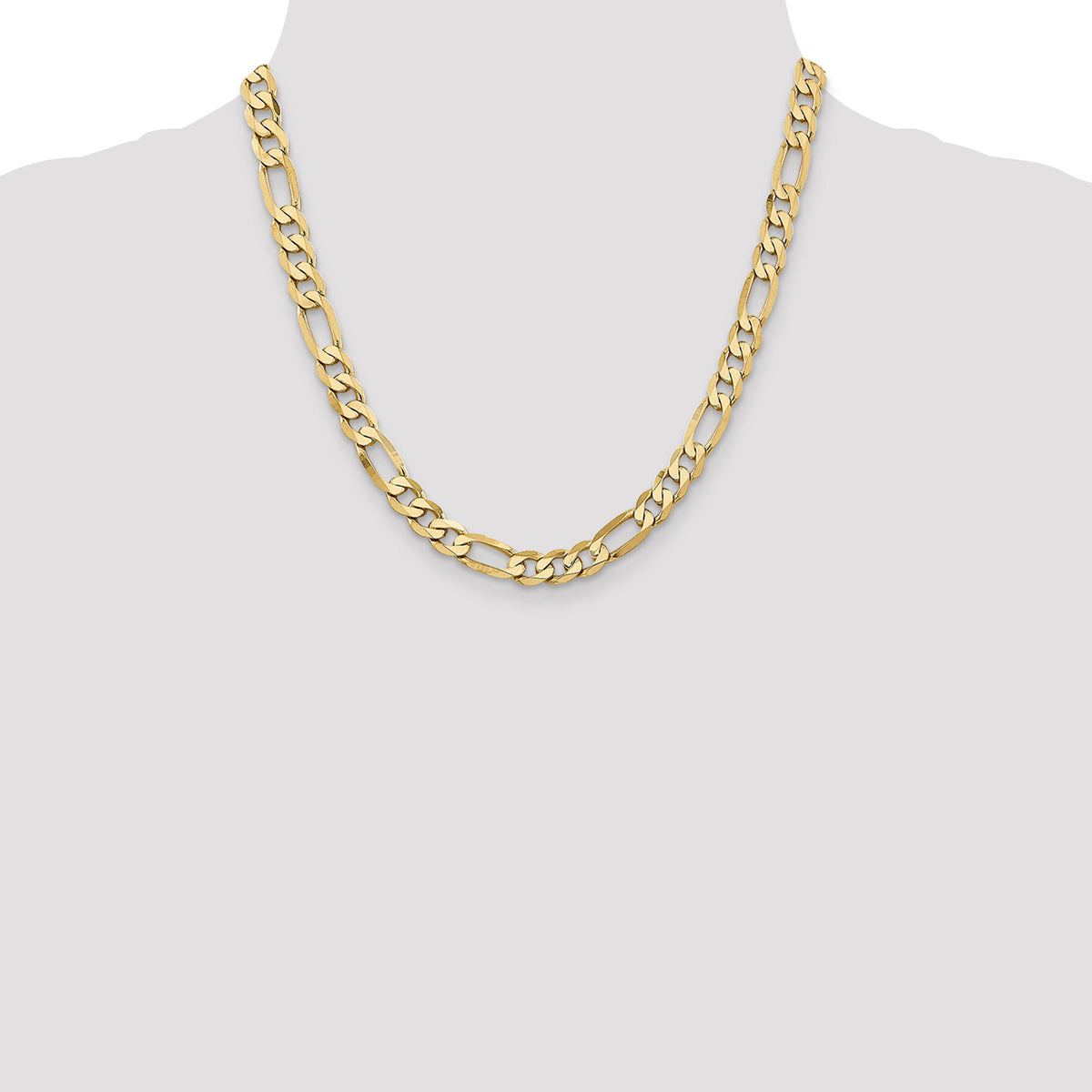10K 7.5mm Flat Figaro Chain-10FG200-20