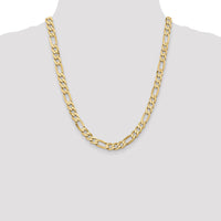 10K 7.5mm Flat Figaro Chain-10FG200-22