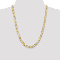 10K 7.5mm Flat Figaro Chain-10FG200-24