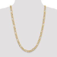10K 7.5mm Flat Figaro Chain-10FG200-26