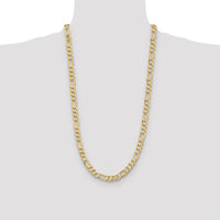 10K 7.5mm Flat Figaro Chain-10FG200-28