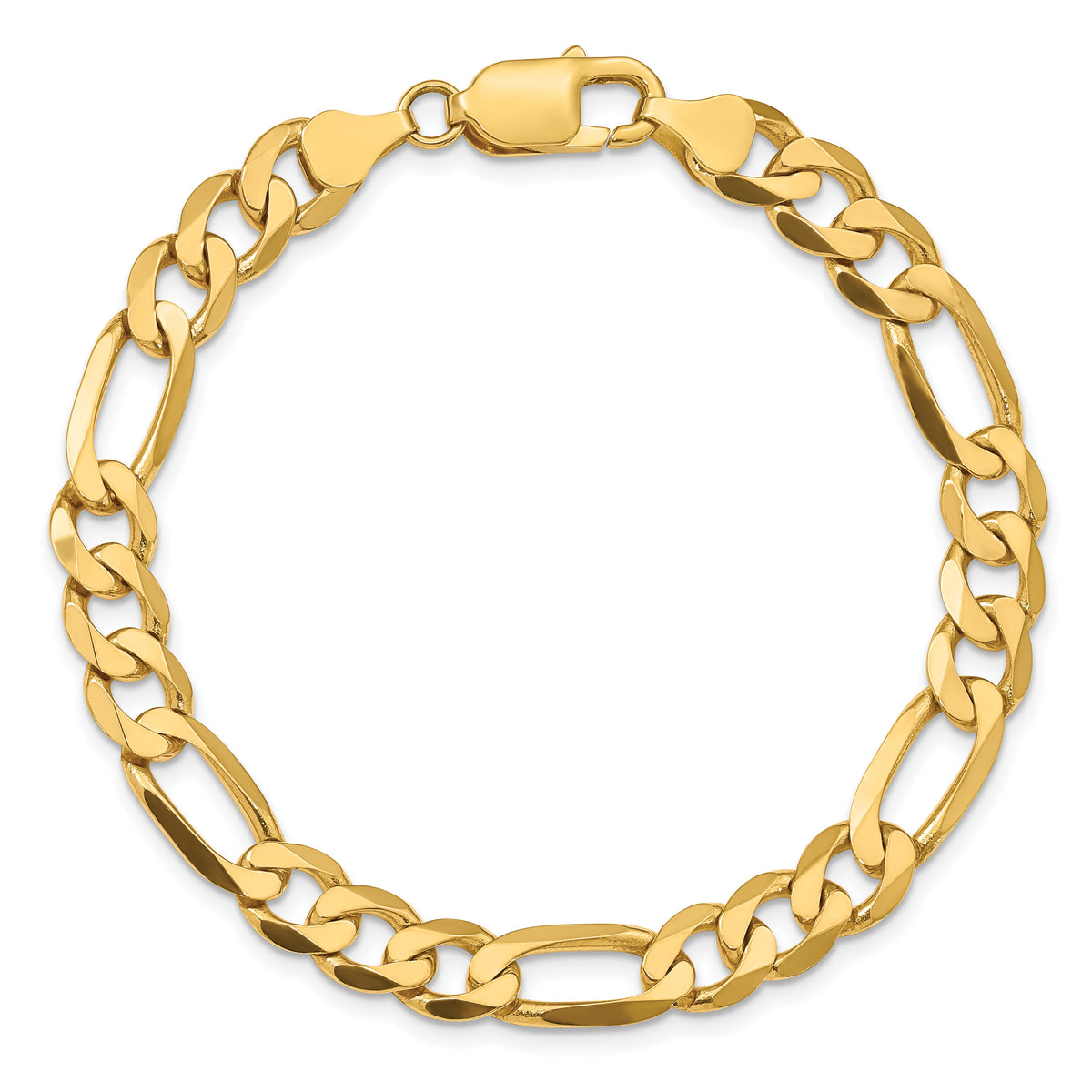10K 7.5mm Flat Figaro Chain-10FG200-8