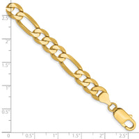 10K 7.5mm Flat Figaro Chain-10FG200-8