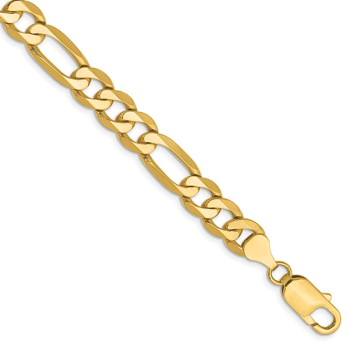 10K 7.5mm Flat Figaro Chain-10FG200-9