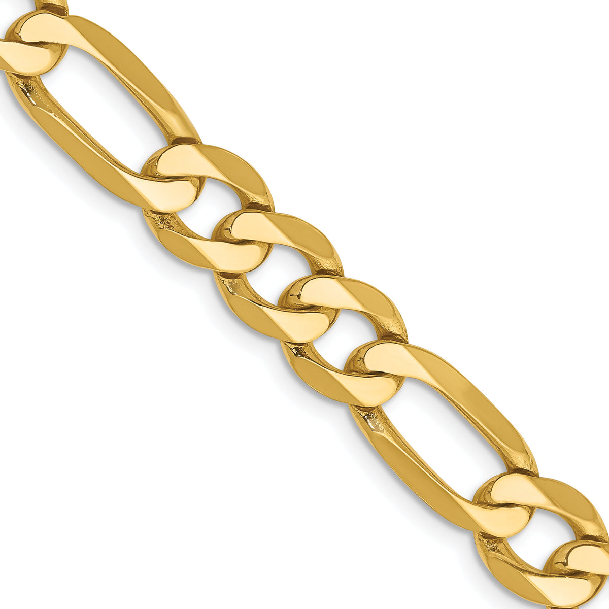 10K 7.5mm Flat Figaro Chain-10FG200-24