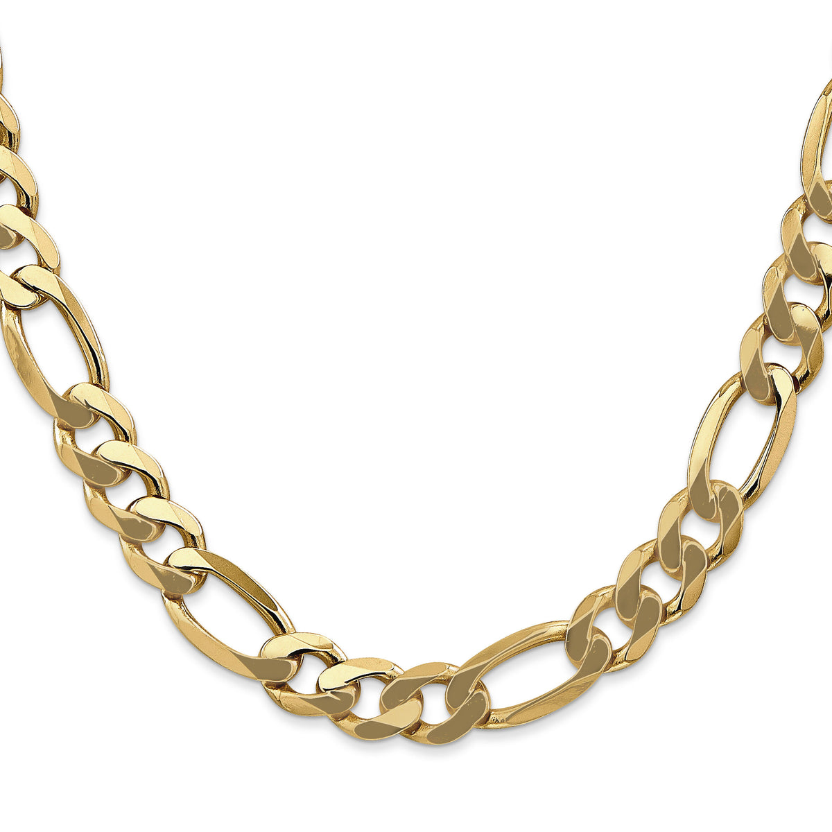 10K 8.75mm Flat Figaro Chain-10FG220-26