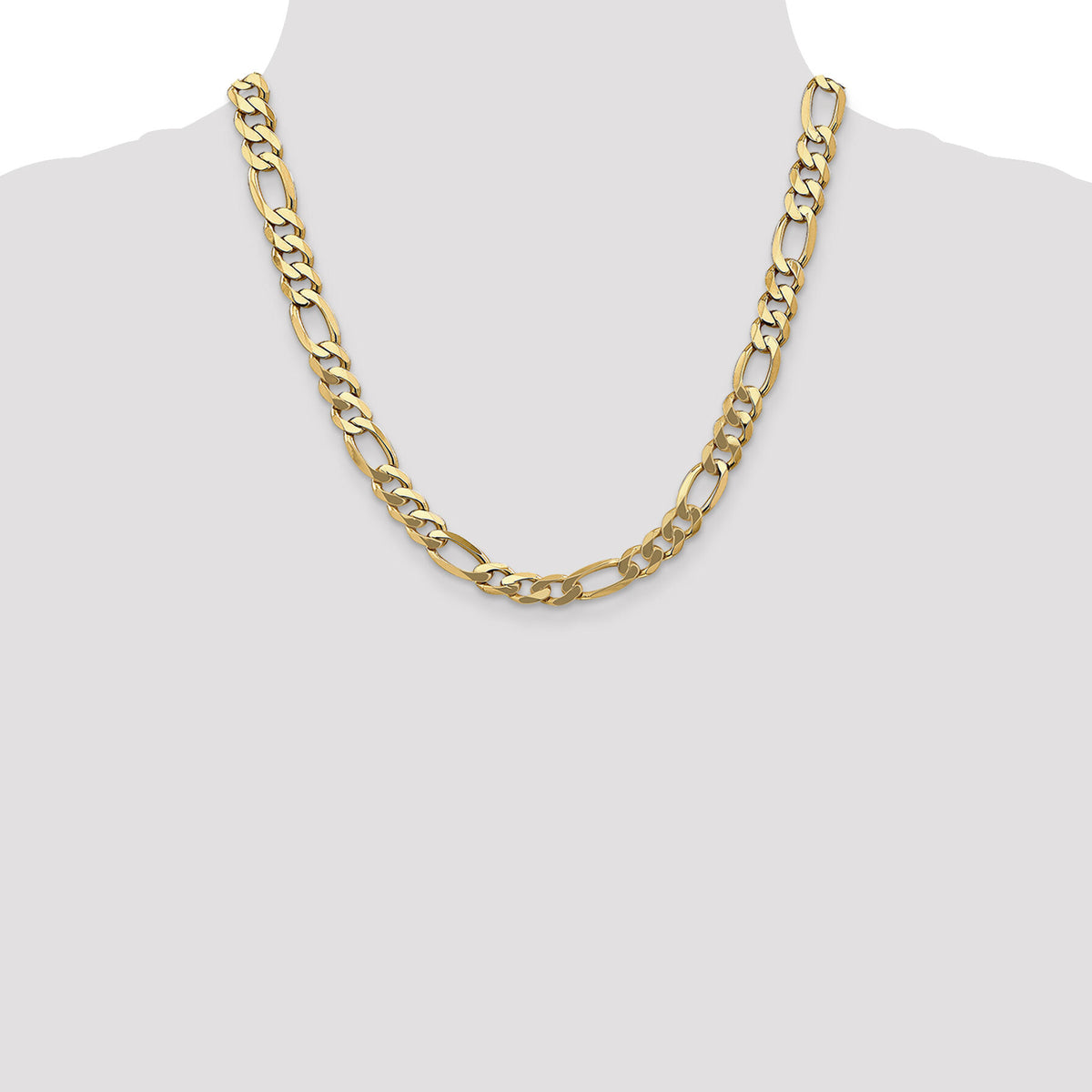 10K 8.75mm Flat Figaro Chain-10FG220-20