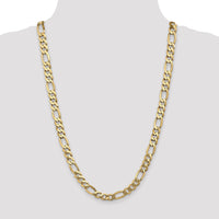 10K 8.75mm Flat Figaro Chain-10FG220-26