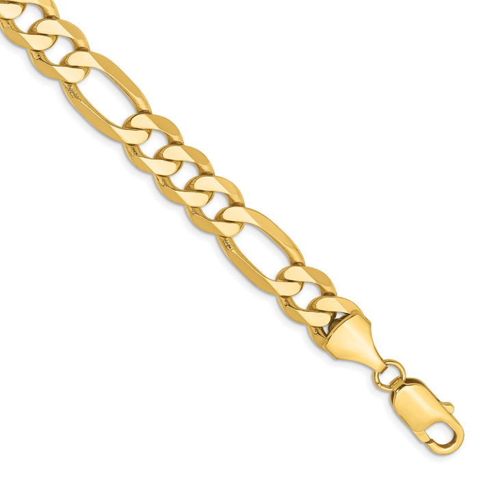 10K 8.75mm Flat Figaro Chain-10FG220-9