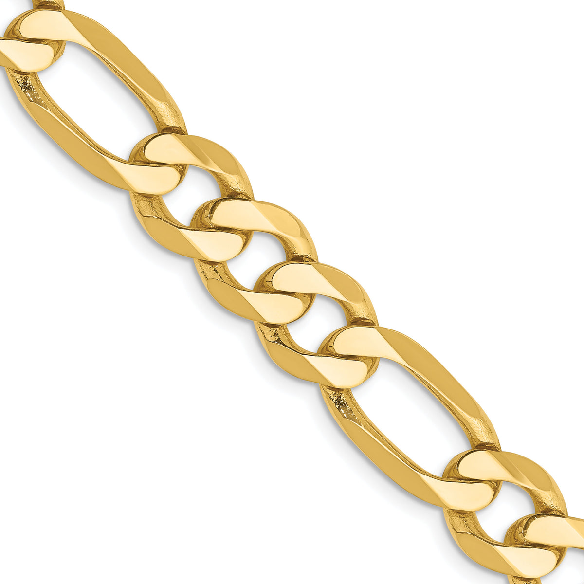 10K 8.75mm Flat Figaro Chain-10FG220-26
