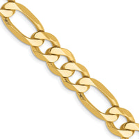 10K 8.75mm Flat Figaro Chain-10FG220-22