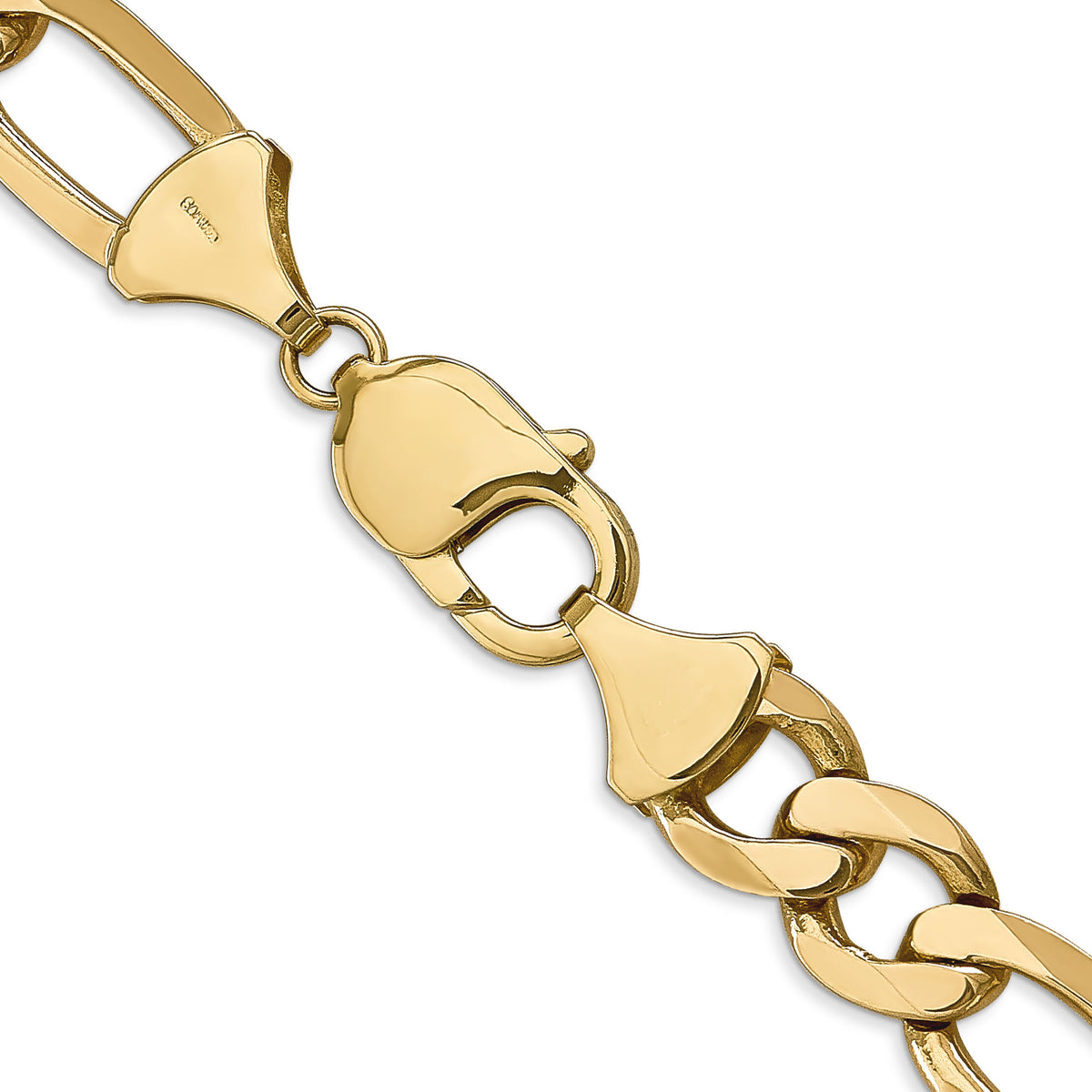 10K 10mm Flat Figaro Chain-10FG250-22