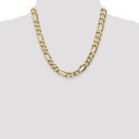 10K 10mm Flat Figaro Chain-10FG250-20