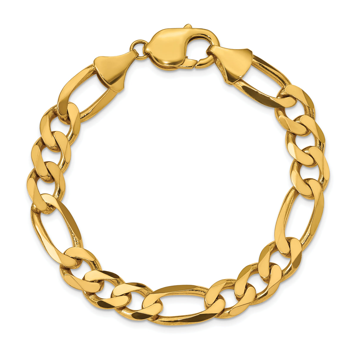 10K 10mm Flat Figaro Chain-10FG250-9
