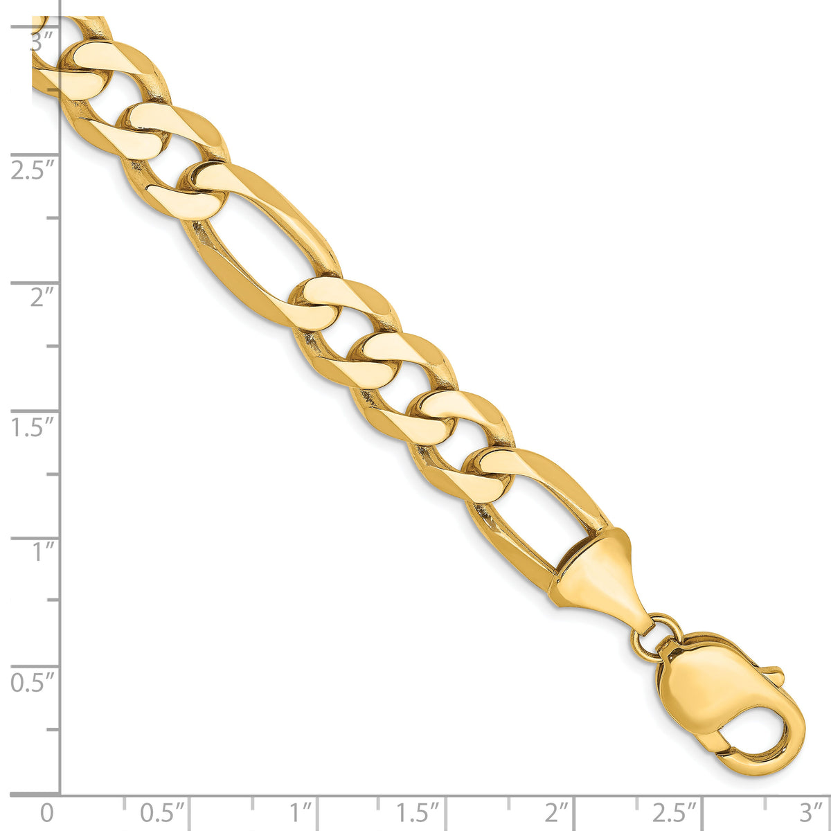 10K 10mm Flat Figaro Chain-10FG250-9