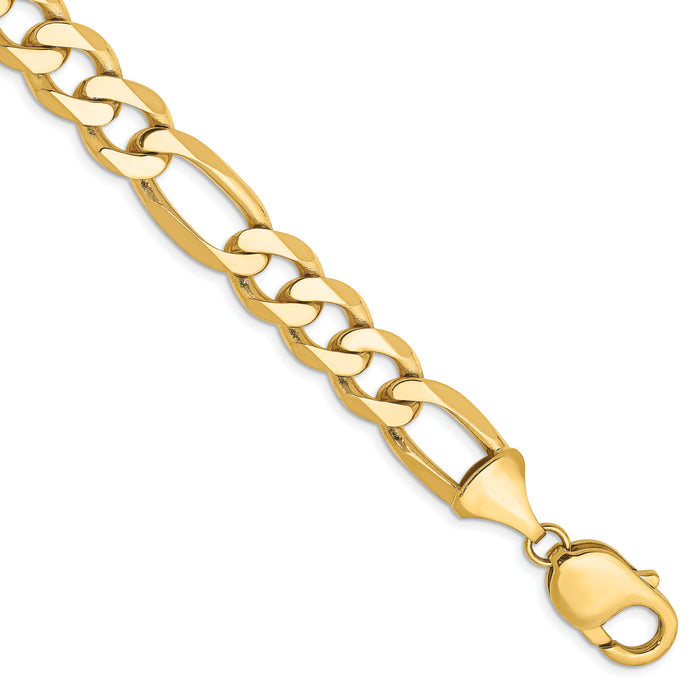 10K 10mm Flat Figaro Chain-10FG250-9