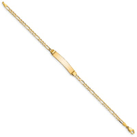 10k Figaro Link ID Bracelet-10FG80ID-7