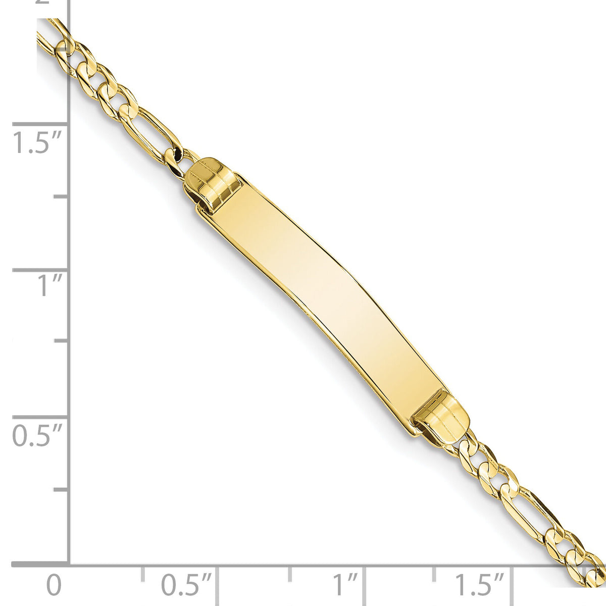 10k Figaro Link ID Bracelet-10FG80ID-7