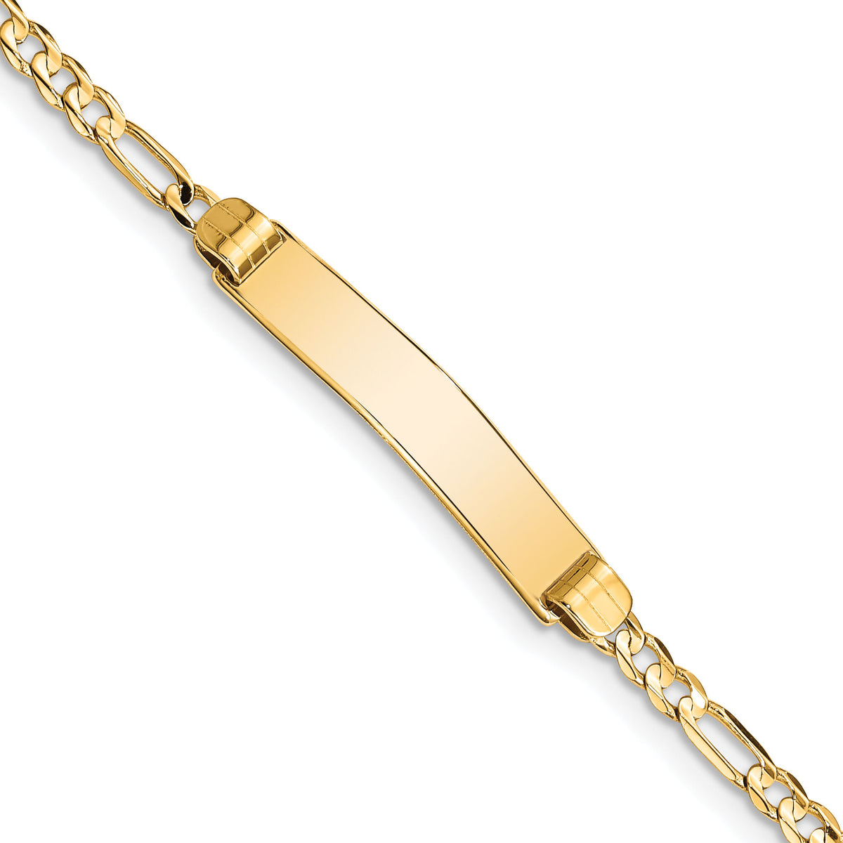 10k Figaro Link ID Bracelet-10FG80ID-7