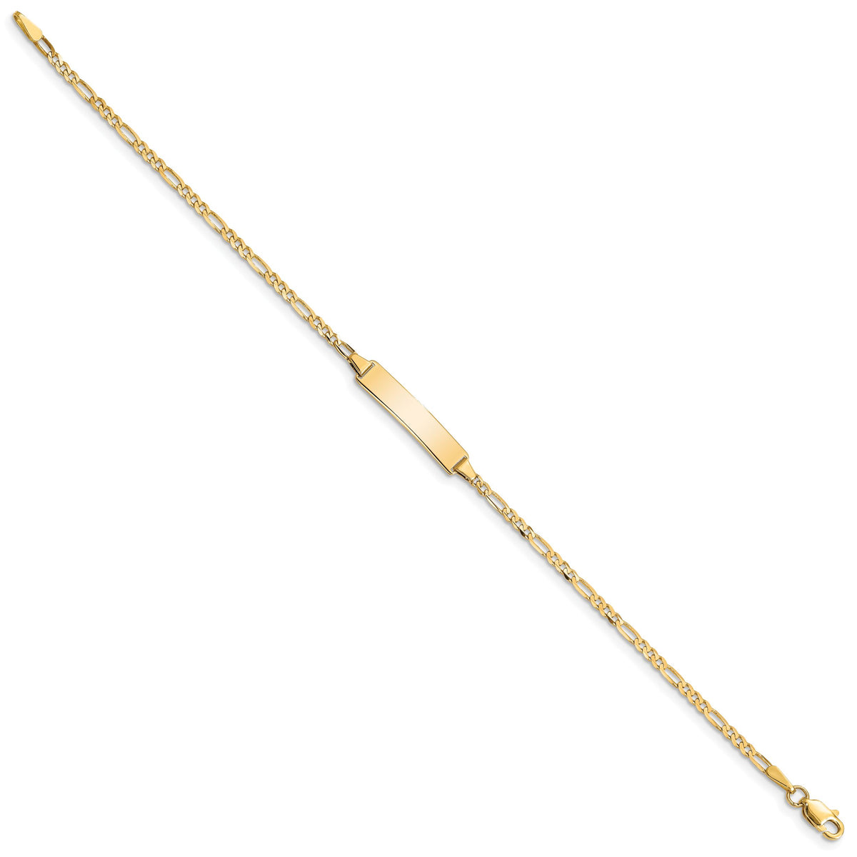 10k Figaro Link ID Bracelet-10FIG060ID-8