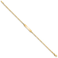 10k Figaro Link ID Bracelet-10FIG060ID-8