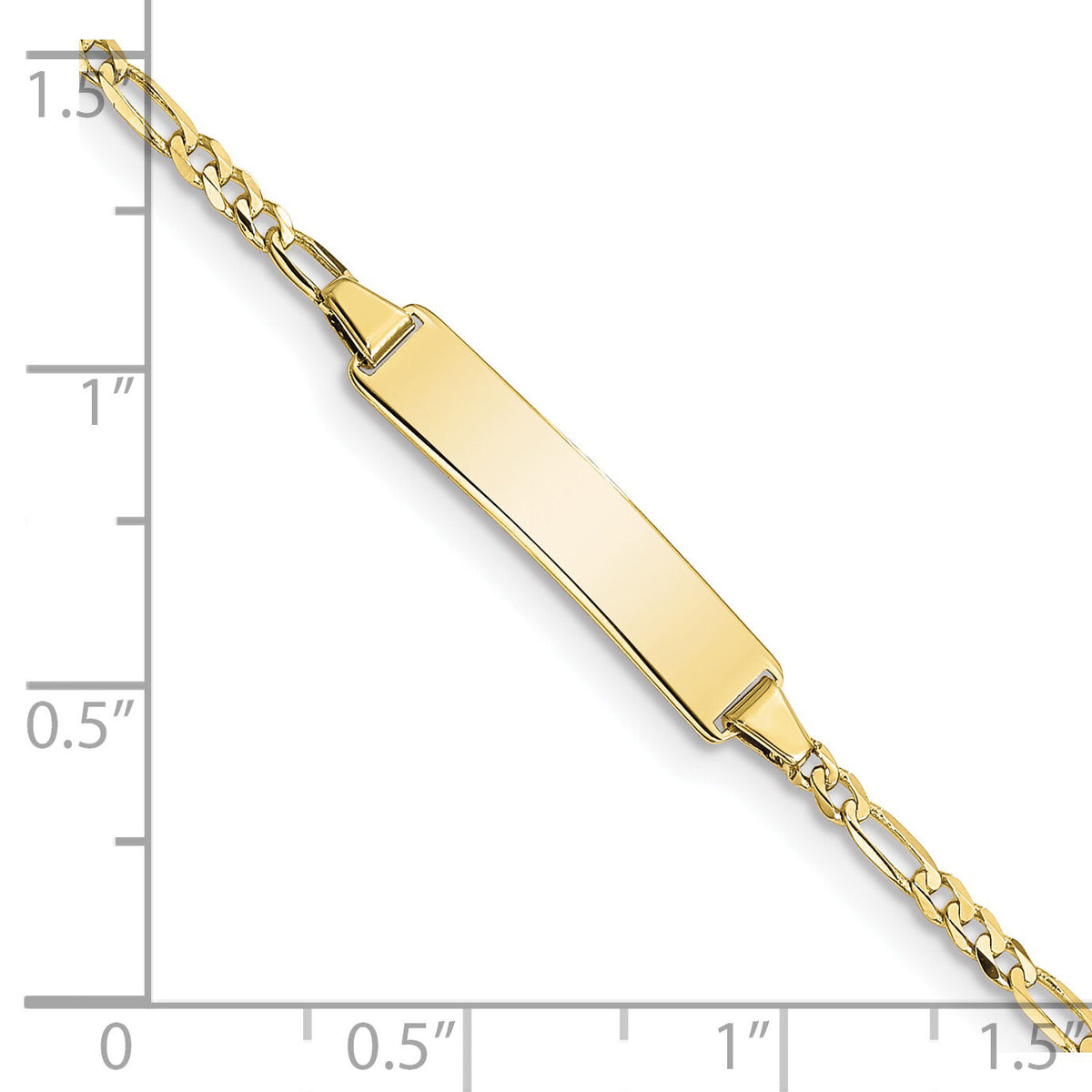10k Figaro Link ID Bracelet-10FIG060ID-8