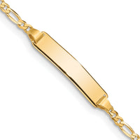 10k Figaro Link ID Bracelet-10FIG060ID-8