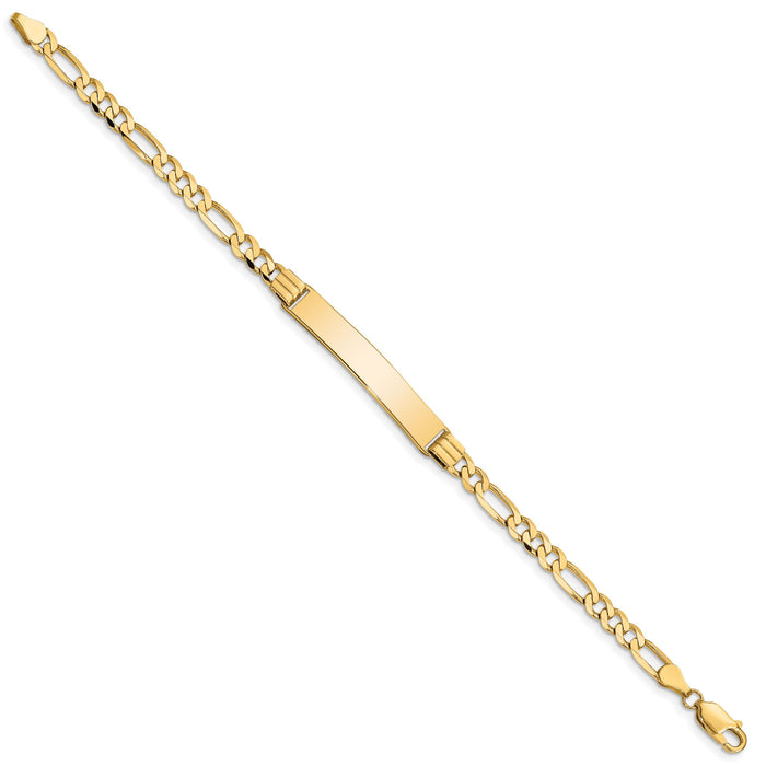 10k Figaro Link ID Bracelet-10FIG110ID-8