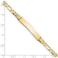 10k Figaro Link ID Bracelet-10FIG110ID-7