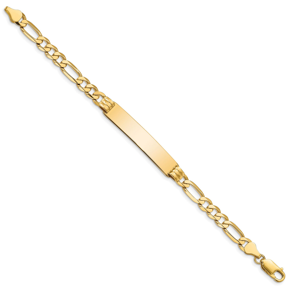 10k Figaro Link ID Bracelet-10FIG160ID-8