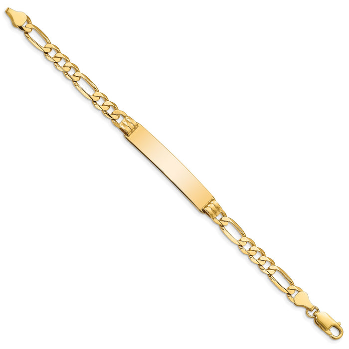 10k Figaro Link ID Bracelet-10FIG160ID-8