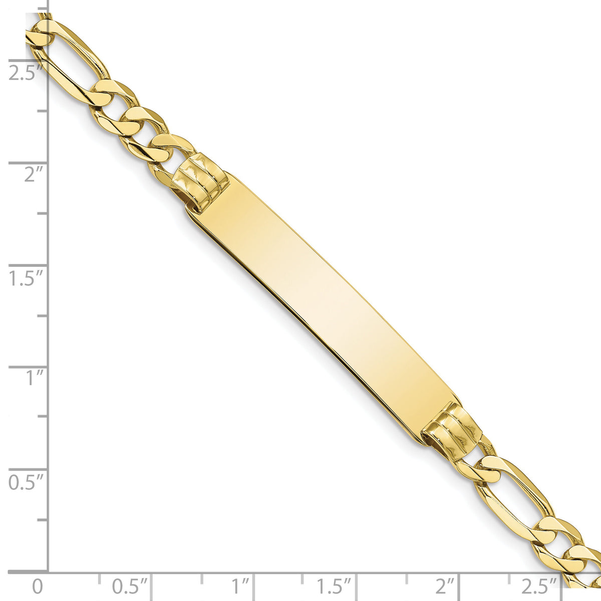 10k Figaro Link ID Bracelet-10FIG160ID-7