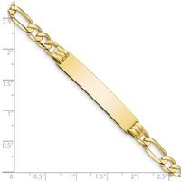 10k Figaro Link ID Bracelet-10FIG160ID-7