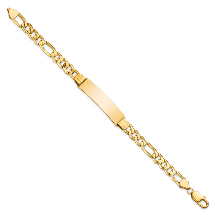 10k Figaro Link ID Bracelet-10FIG200ID-8