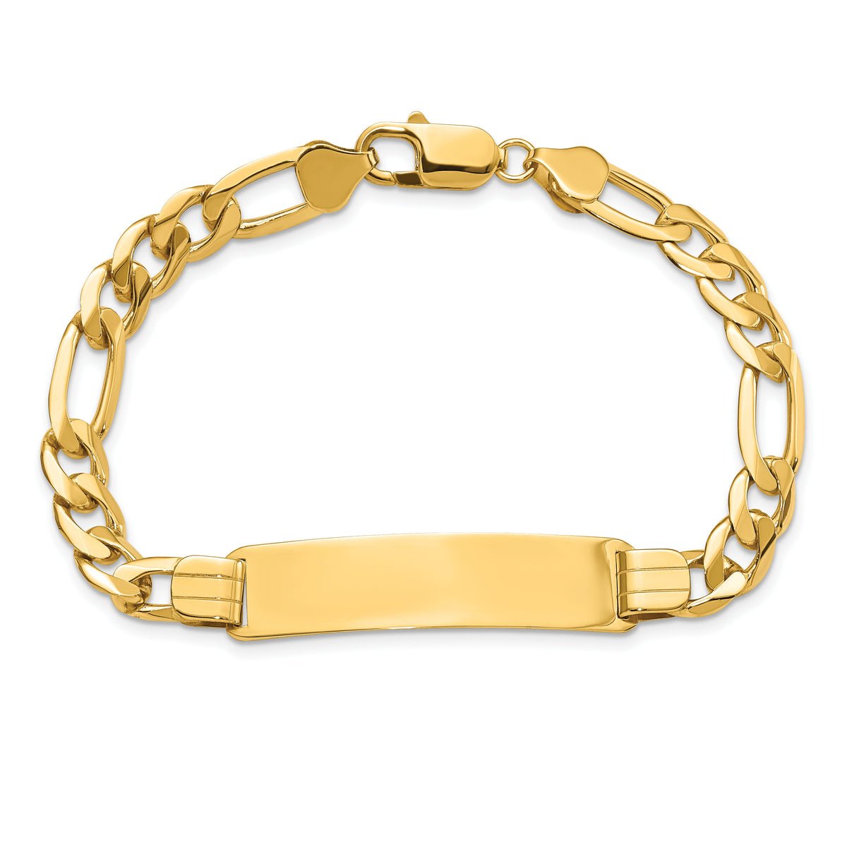 10k Figaro Link ID Bracelet-10FIG200ID-8