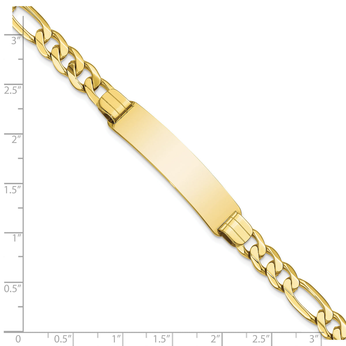 10k Figaro Link ID Bracelet-10FIG200ID-8