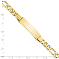 10k Figaro Link ID Bracelet-10FIG200ID-8