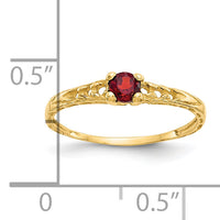 10k Madi K 3mm Garnet Birthstone Baby Ring-10GK124