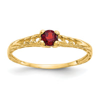 10k Madi K 3mm Garnet Birthstone Baby Ring-10GK124
