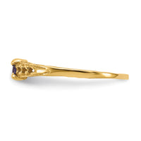 10k Madi K 3mm Amethyst Birthstone Baby Ring-10GK125