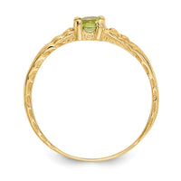 10k Madi K 3mm Peridot Birthstone Baby Ring-10GK131