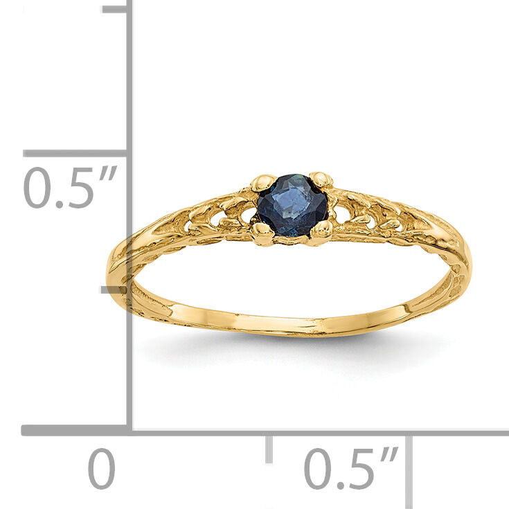 10k Madi K 3mm Sapphire Birthstone Baby Ring-10GK132