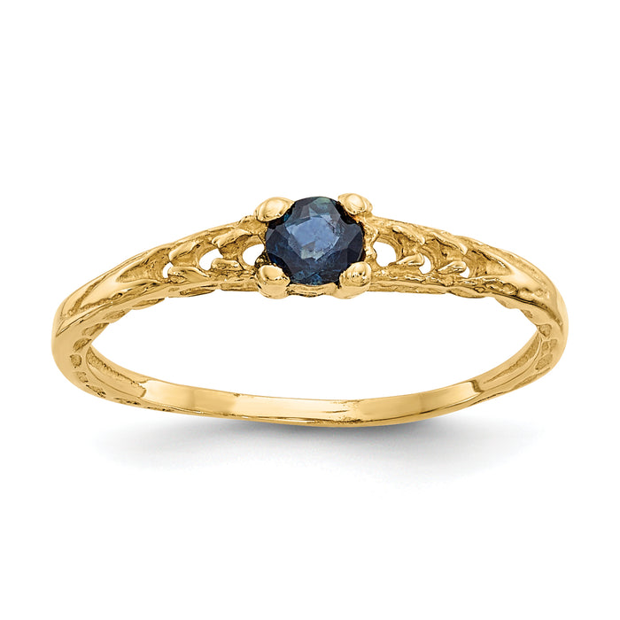 10k Madi K 3mm Sapphire Birthstone Baby Ring-10GK132