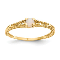 10k Madi K 3mm Opal Birthstone Baby Ring-10GK133