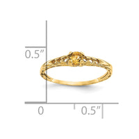 10k Madi K 3mm Citrine Birthstone Baby Ring-10GK134