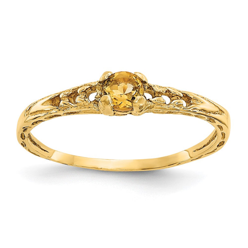 10k Madi K 3mm Citrine Birthstone Baby Ring-10GK134