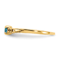 10k Madi K 3mm Blue Topaz Birthstone Baby Ring-10GK135
