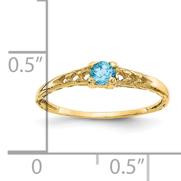 10k Madi K 3mm Blue Topaz Birthstone Baby Ring-10GK135